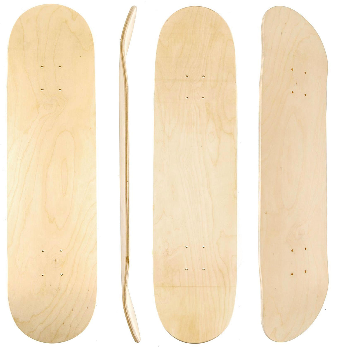 Venom Skateboards Blank Plain Art Deck Natural Unvarnished - 8.0