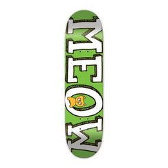 Meow Logo Skateboard Deck Green 8.25"