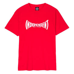 Independent T-Shirt Span Logo T-Shirt - Red - Skatewarehouse.co.uk