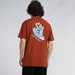 Santa Cruz T-Shirt Screaming Scratched Hand Strip - Burnt Sienna