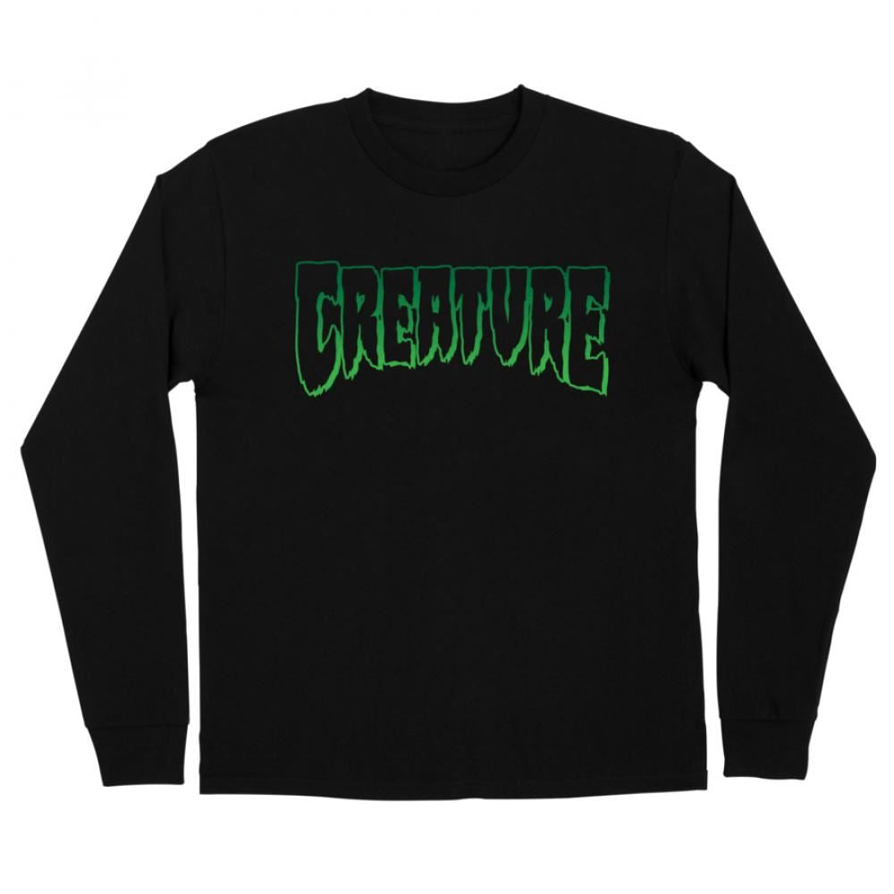 Creature L/S T-Shirt Logo Outline - Black