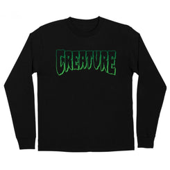 Creature L/S T-Shirt Logo Outline - Black
