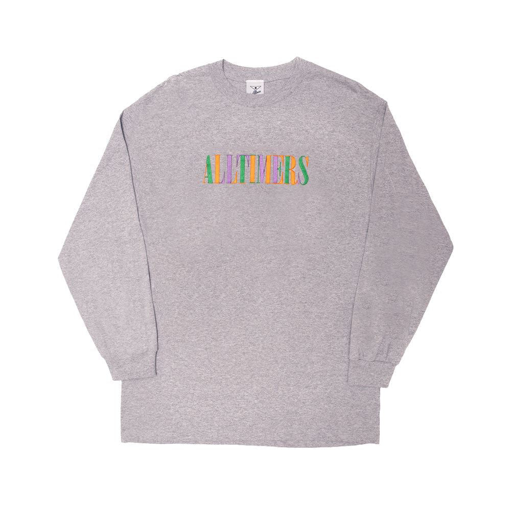 Alltimers Midtown Long Sleeve Embroidered Tee Heather Grey