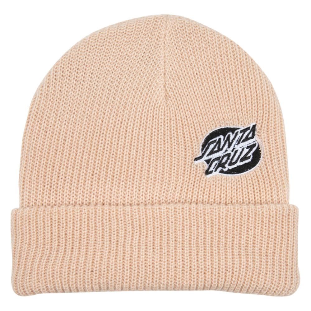 Santa Cruz Beanie Mono Lined Oval Dot Chalk - O/S