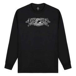 Thrasher X Antihero LS T-Shirt Mag Banner - Black