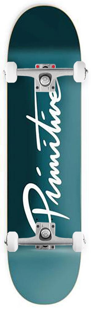 Primitive Nuevo Script Core Deck Teal x Venom Custom Complete Skateboard - 8.0"