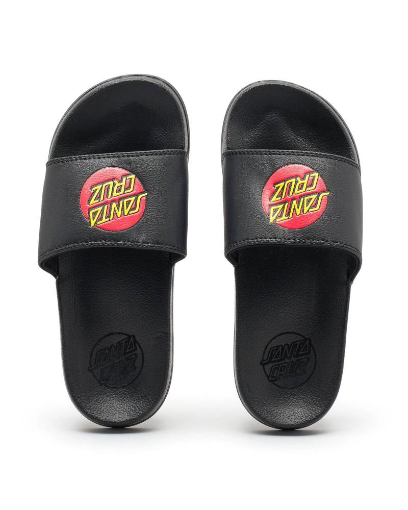 Santa Cruz Youth Slides Youth Classic Dot - Black - Skatewarehouse.co.uk