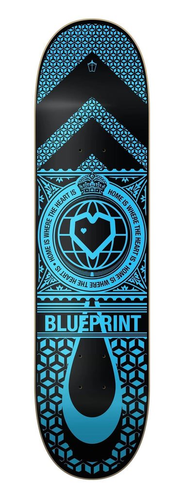 Blueprint Home Deck Black/Blue Skateboard Deck - 8.25"