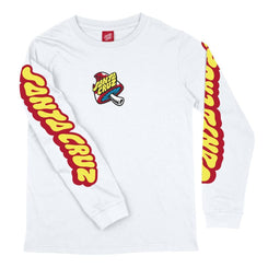 Santa Cruz Youth L/S T-Shirt Youth Toadstool Dot L/S - White