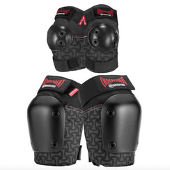 187 x Independent Killer Pads Adult Combo Pack Knee & Elbow - Black - Skatewarehouse.co.uk