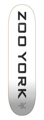 Zoo York OG 95 Logo Block White/Black/Grey Skateboard Deck - 7.75"