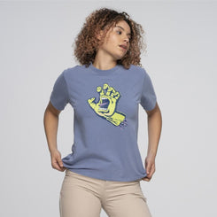 Santa Cruz Womens T-Shirt Rigid Screaming Hand T-Shirt - Navy Wash - Skatewarehouse.co.uk