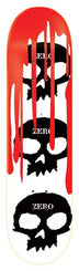 Zero Skateboard Skull Blood White Black Red Skateboard Deck - 8.375"