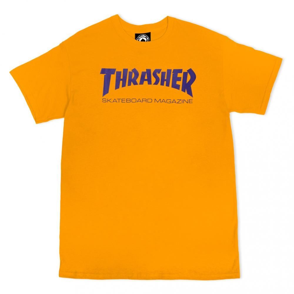 Thrasher T-Shirt Skate Mag Gold / Purple - XL - OUTLET - Skatewarehouse.co.uk