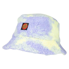 Santa Cruz Womens Hat Classic Dot Sherpa Bucket Hat Purple / Yellow Tie Dye - O/S