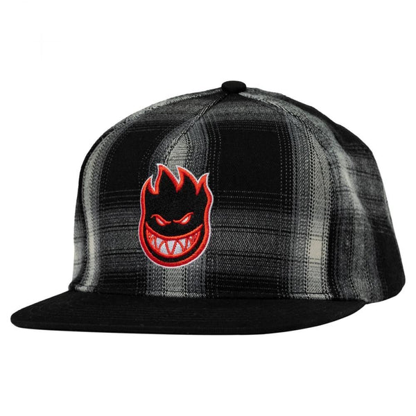 Spitfire Cap Bighead Fill Black White Plaid Red White O S Skatewarehouse