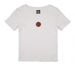 Santa Cruz Womens T-Shirt Classic Dot Emb T-shirt - White