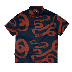 Magenta Lines Shirt Navy Blue