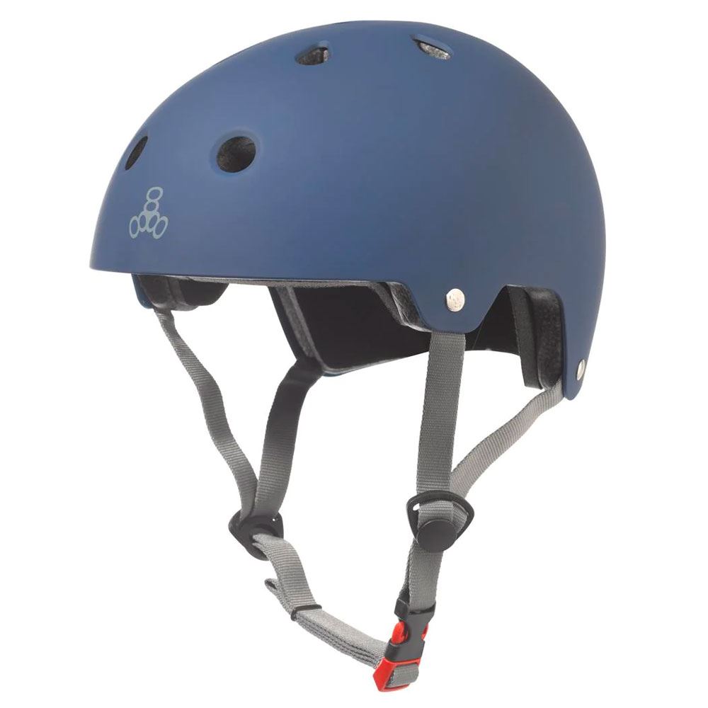 Triple Eight Dual Certified Helmet - Matte Blue | Skatewarehouse.co.uk