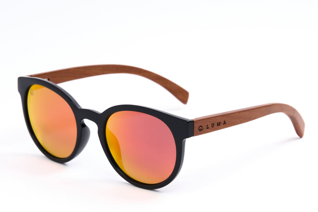 Luma Tidepool Recycled Sunglasses - Black/Fire