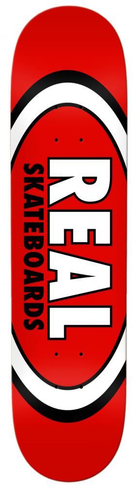 Real Team Classic Oval Red Skateboard Deck - 8.12"
