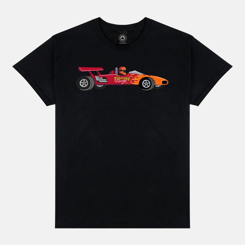 Thrasher T-Shirt Racecar - Black - Skatewarehouse.co.uk