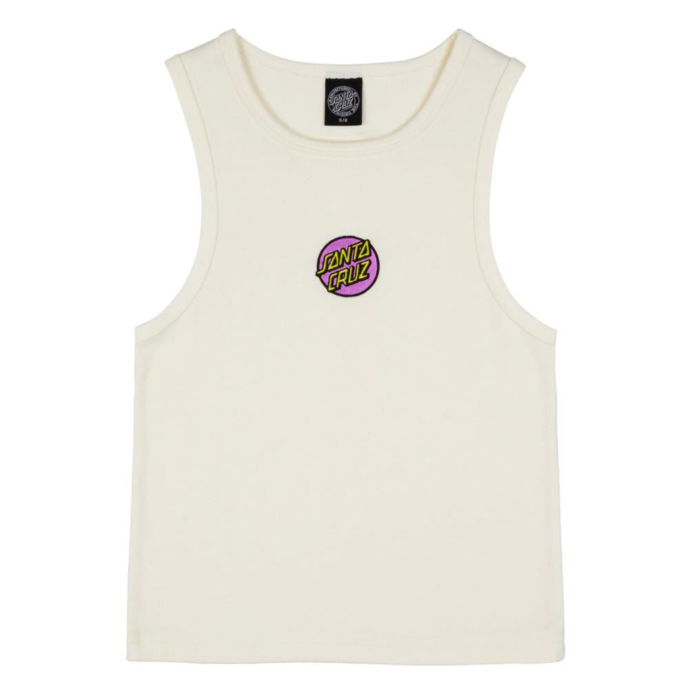 Santa Cruz Womens Vest Other Dot Emb Tank - Off White