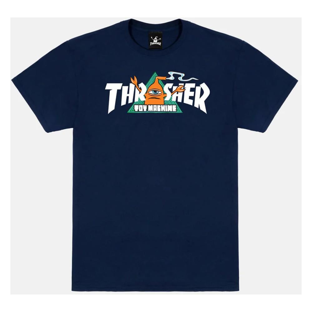 Thrasher x Toy Machine T-Shirt Vortex - Navy