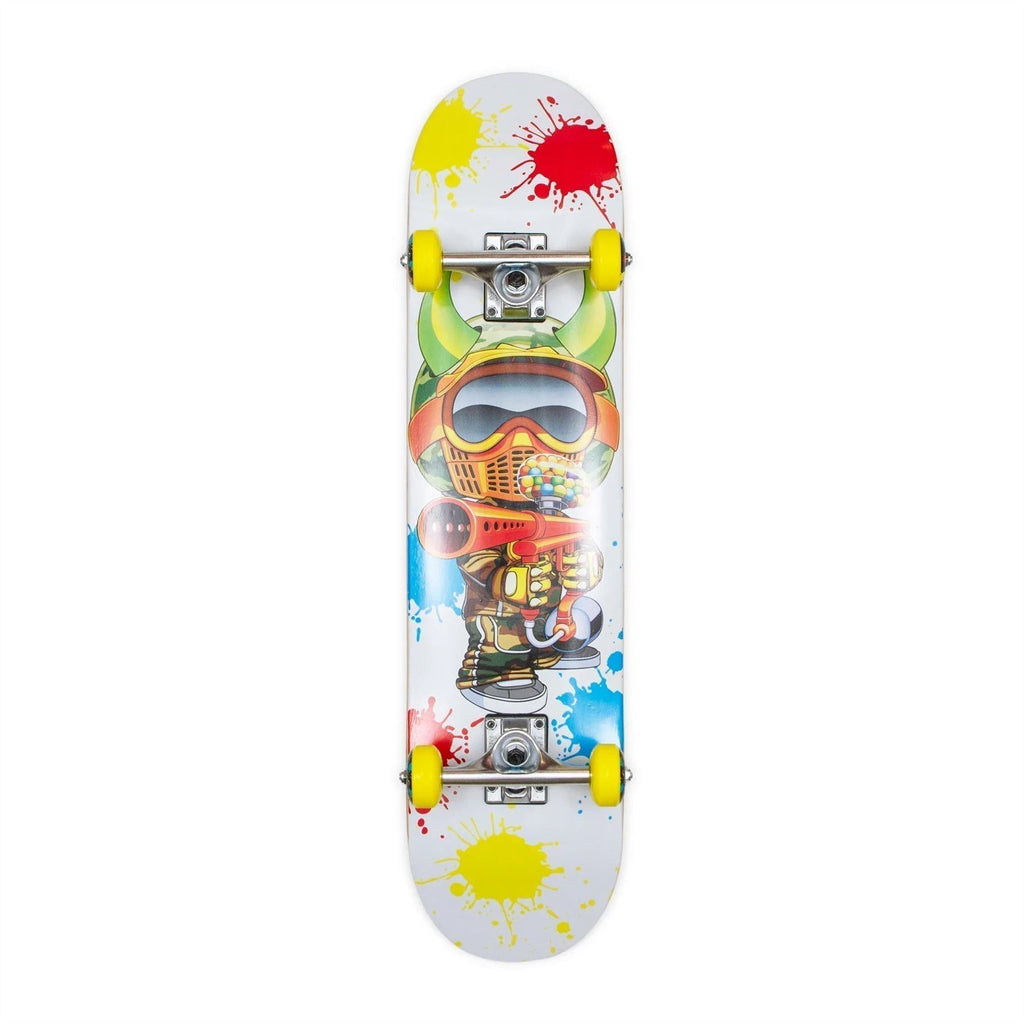 Speed Demons Paintballer Multi (White) " Complete Skateboard - 8.0"