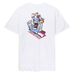 Santa Cruz T-Shirt Screaming Scratched Hand Strip - White