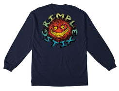 AntiHero L/S Pocket T-Shirt Grimple Stix - Navy / Multi