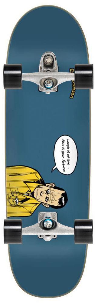 Santa Cruz Shaped Dressen Laugh It Up x Carver Custom Surf Skate Skateboard C7 - 9.25" x 31.95"