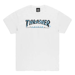 Thrasher T-Shirt Trademark - White - Skatewarehouse.co.uk