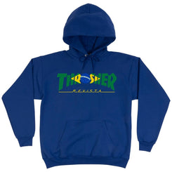 Thrasher Hoody Brazil Revista - Royal Blue - Skatewarehouse.co.uk