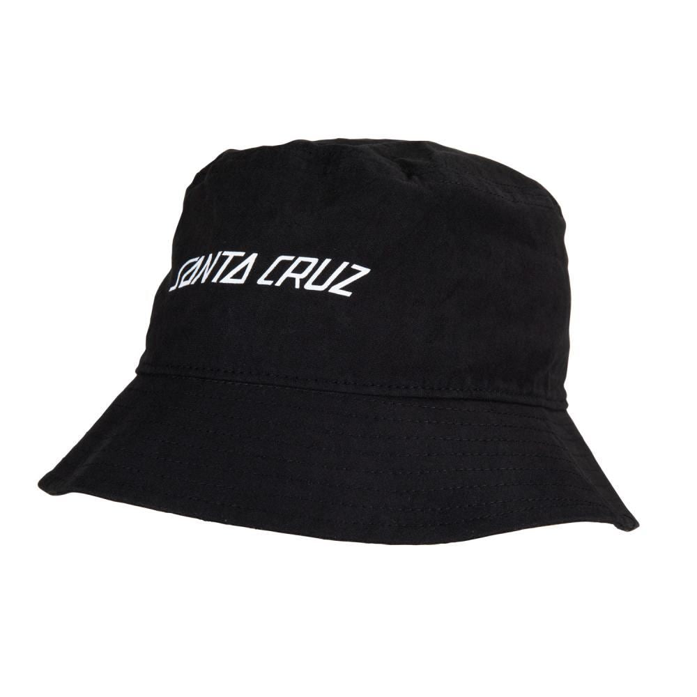 Santa Cruz Womens Hat Strip Cargo Bucket Hat - Washed Black - Skatewarehouse.co.uk