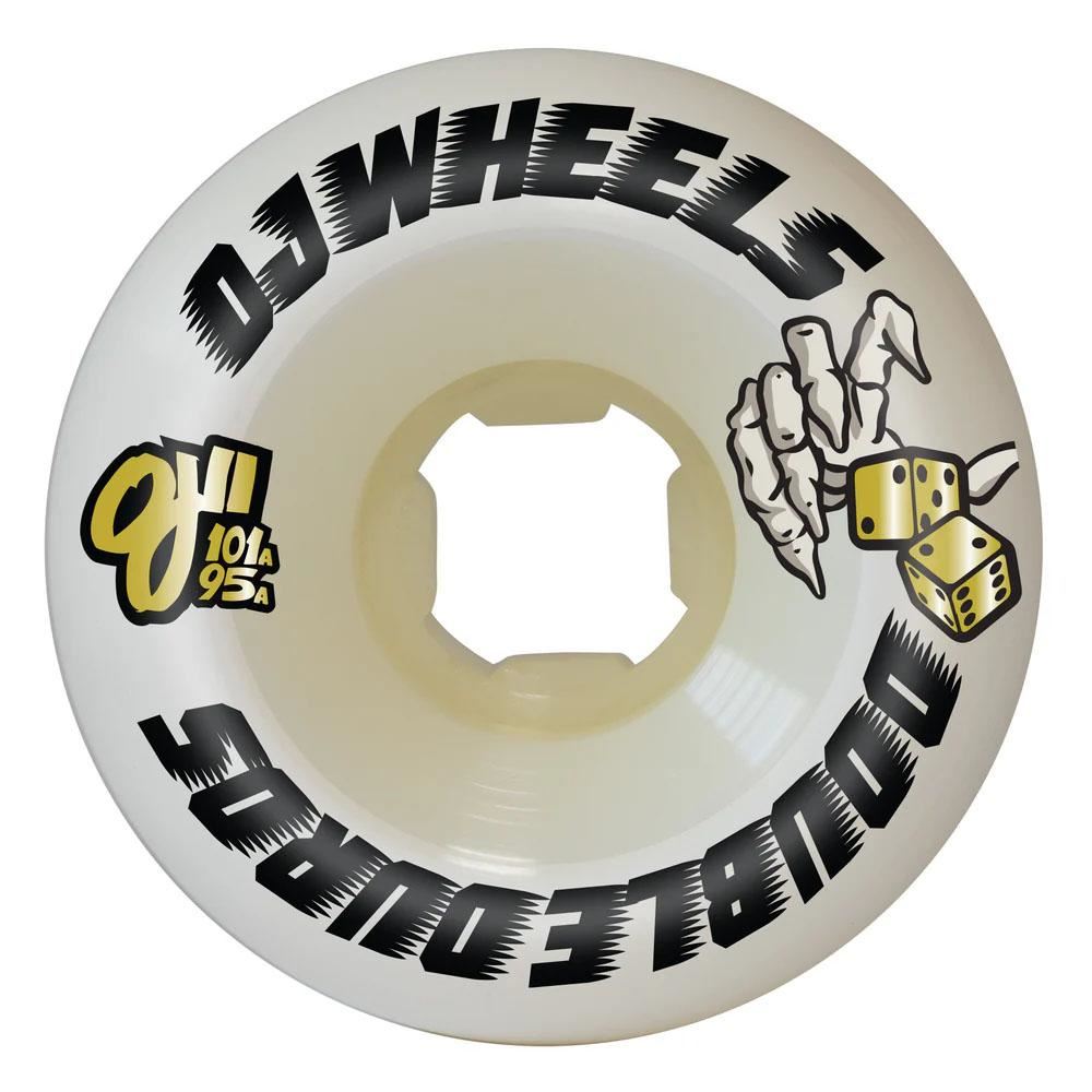 OJ Skateboard Wheels 53mm Double Duro White Mini - White