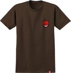 Spitfire T-Shirt Lil Bighead Fill - Dark Chocolate / Red / White