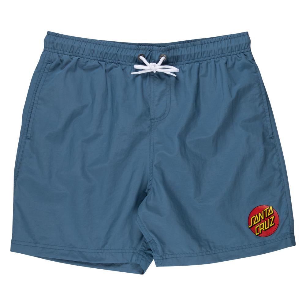 Santa Cruz Swimshort Classic Dot - Dusty Blue - Skatewarehouse.co.uk