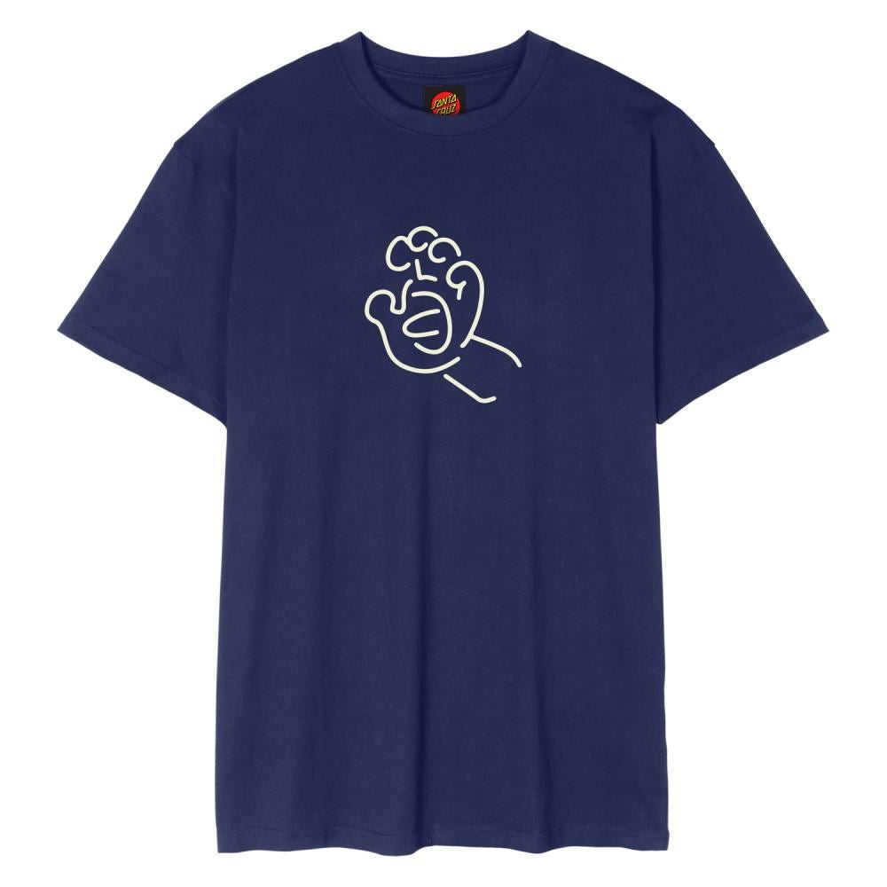 Santa Cruz T-Shirt Contour Hand - Deep Cobalt