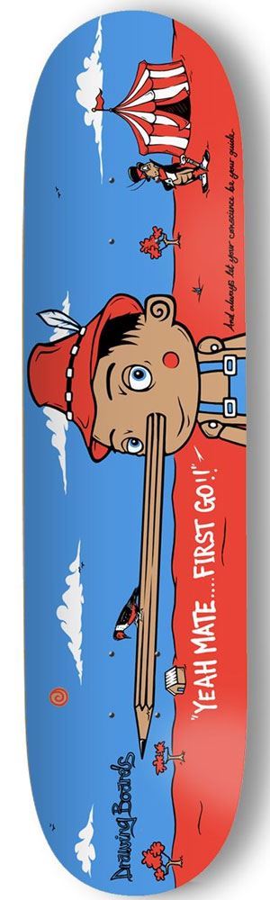 Drawing Boards Pinocchio Skateboard Deck - 8.0" - Skatewarehouse.co.uk