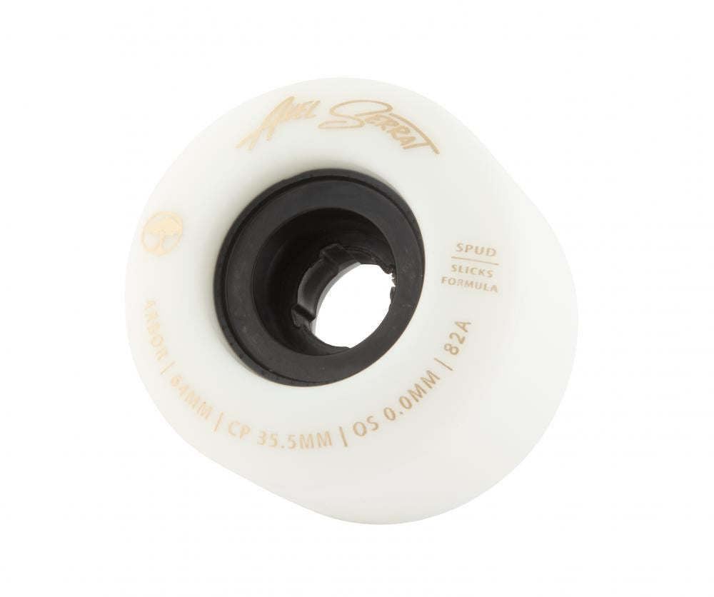 Arbor Signature Skateboard Wheels Spud Axel Serrat 82a - White - Skatewarehouse.co.uk