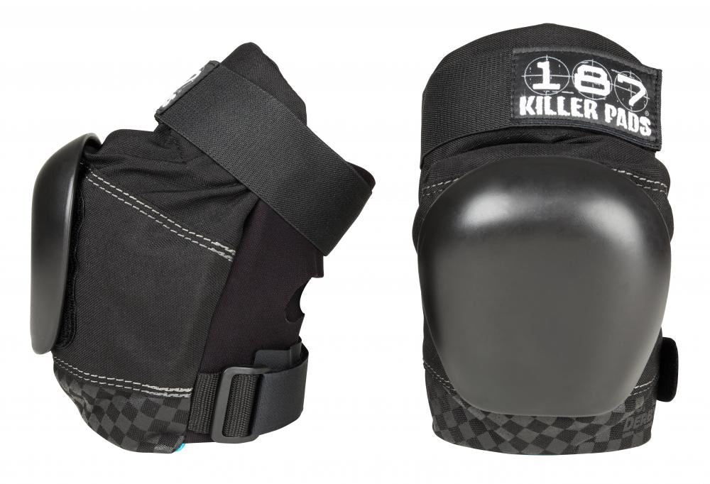 187 Killer Pads Pro Derby Knee - Black / Black - Skatewarehouse.co.uk