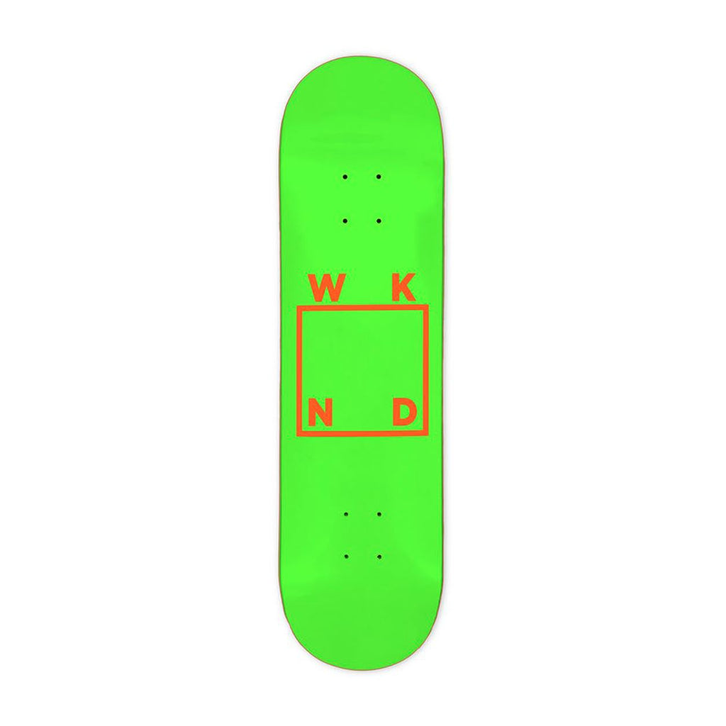 WKND Logo Green/Orange Skateboard Deck - 8.0"