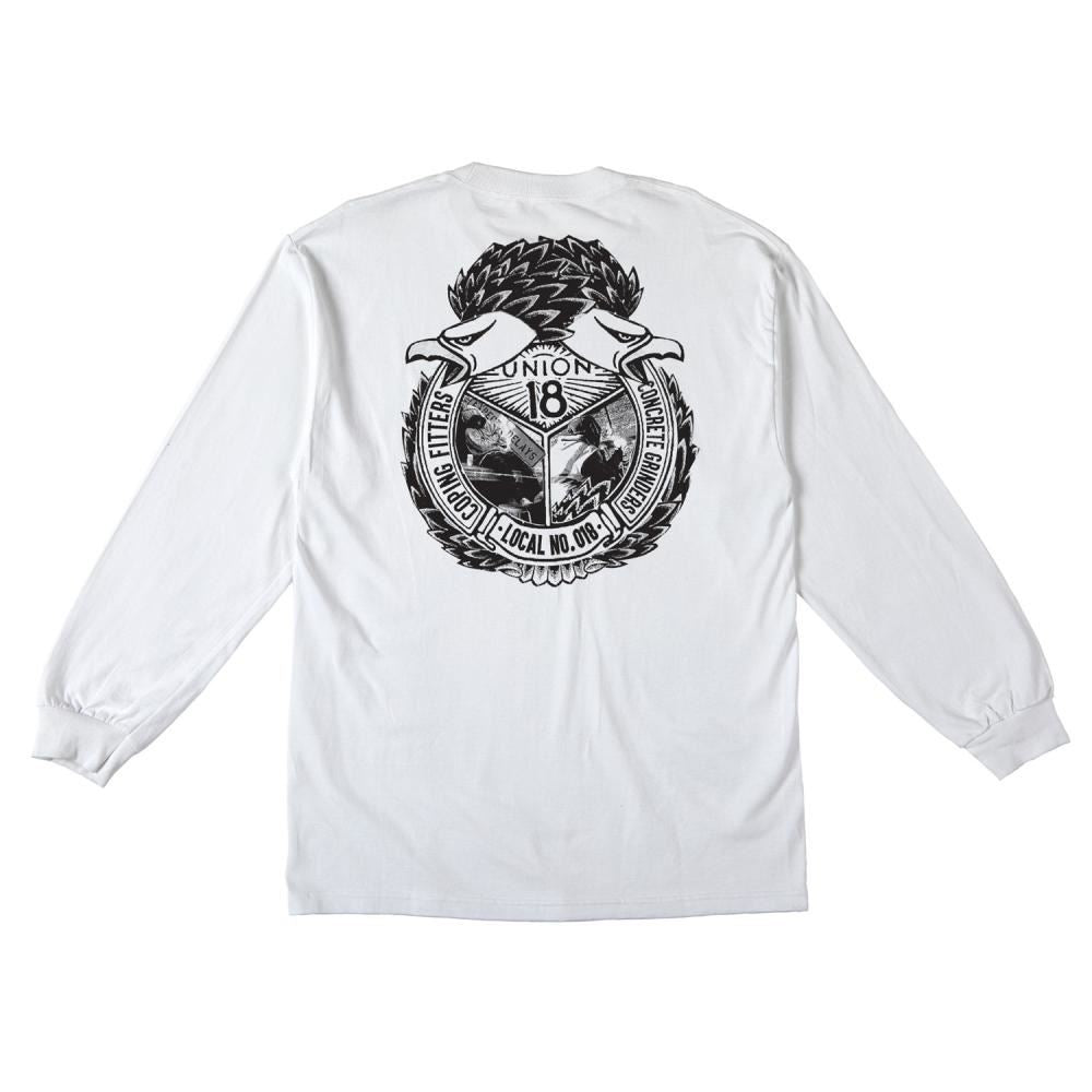 AntiHero L/S Pocket T-Shirt Union18 Local - White / Black