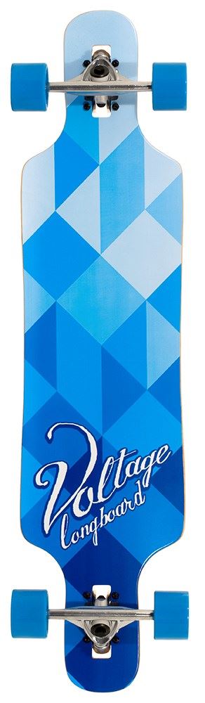 Voltage DT Blue / White Complete Longboard - 39.0"