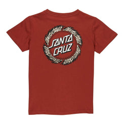 Santa Cruz Youth T-Shirt Youth Flame Ringed Dot T-Shirt - Dark Rust
