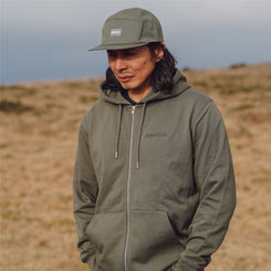 Dewerstone Highball Organic Cotton Zip Hoody - Khaki