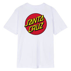 Santa Cruz Womens T-Shirt Classic Dot Chest - White