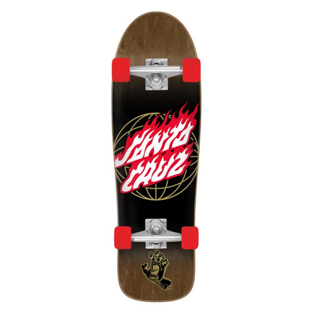 Santa Cruzer Global Flame Dot Complete Skateboard - 9.7"