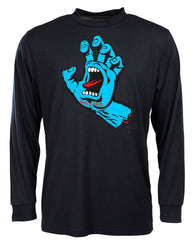 Santa Cruz Longsleeve T-Shirt Screaming Hand L/S T-Shirt - Black - Skatewarehouse.co.uk